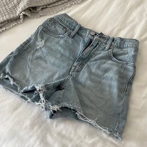 Madewell high rise denim shorts